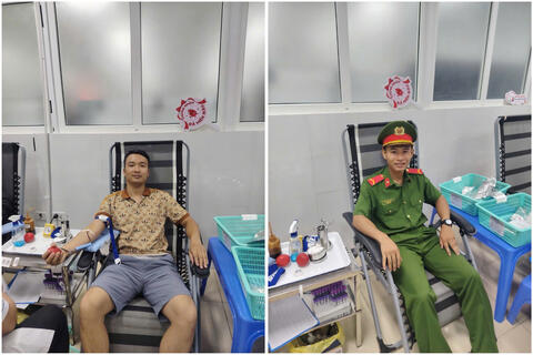 Cán bộ Phòng 58win2 cơ động kịp thời hiến máu cứu người