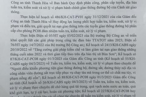 kế hoạch 58win slot kiểm soát công khai của công về an thị xã bỉm sơn từ ngày 26/06/2023 đến ngày 02/07/2023