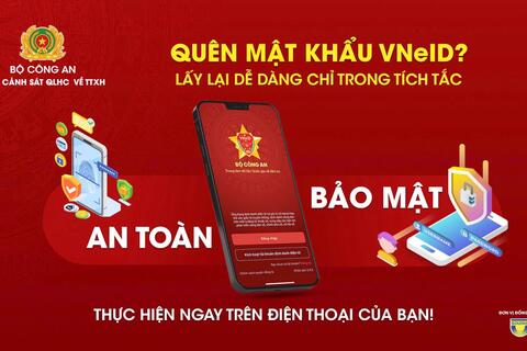 Hướng dẫn các bước lấy lại mật khẩu trên VNEID